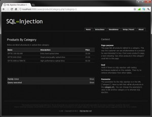 SQL Injection Simulation